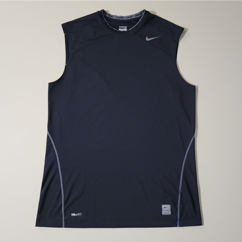 Nike® Men's Pro Fitted Black Tank Top
